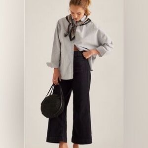 Anthropologie Maeve Colette Crop High Rise Wide Leg Jeans